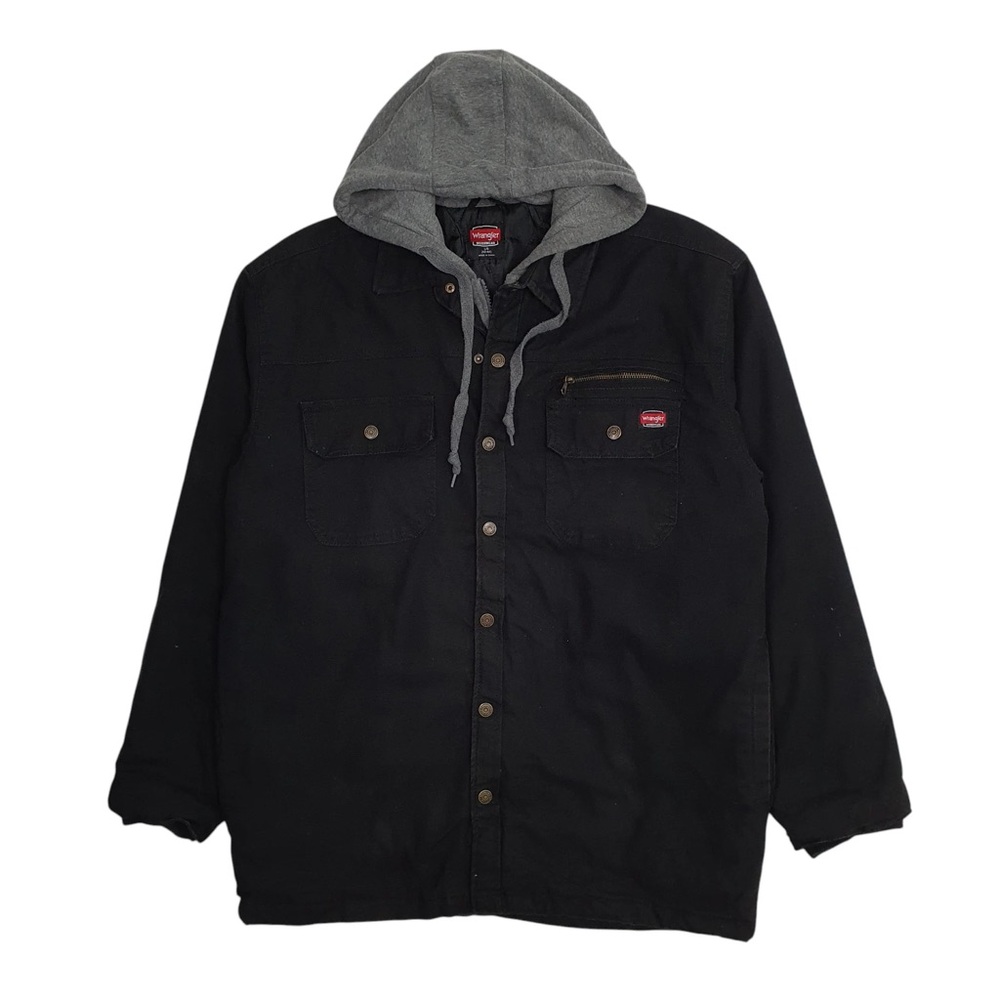 Wrangler Workwear Core Jacket Long Sleeve L/S Full Zip w/ Snap Over W/ Hood